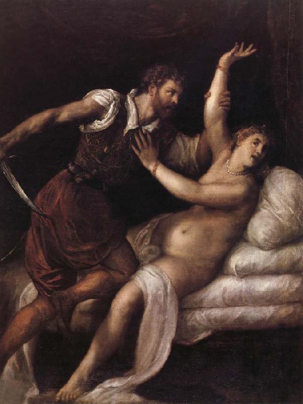 TIZIANO Vecellio Tarquin et Lucrece oil painting image